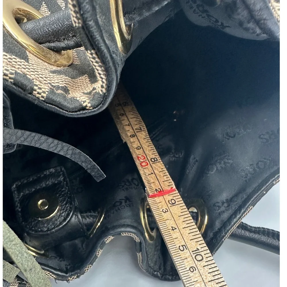 Michael Kors Beige and Black Logo Tote - Picture 8 of 9
